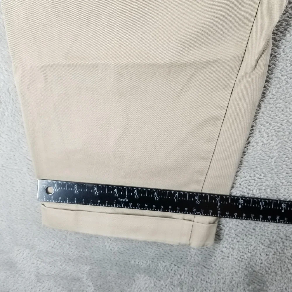 Polo Ralph Lauren Pants Mens 38x30‎ Beige Pleated Chino Straight Khakis Trousers